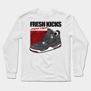 AJ 4 Retro Bred Shoes Long Sleeve T-Shirt